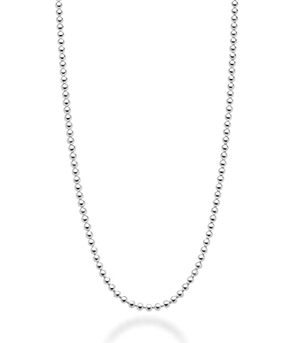 Miabella Italian 925 Sterling Silver 2mm Ball Chain Solid Bead Necklace Made in Italy