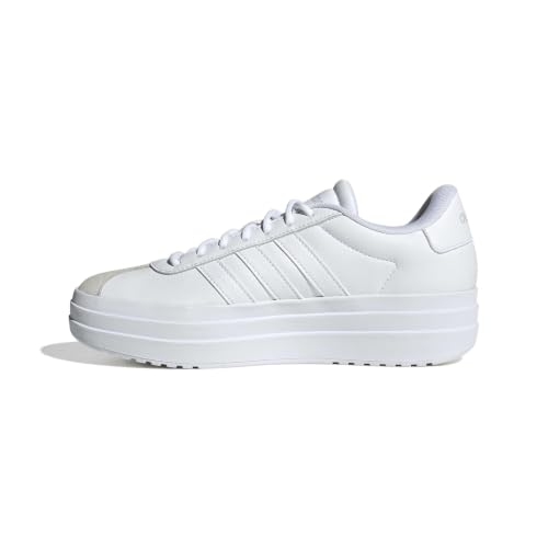 Image of adidas Womens Vl Court Bold Lace Up Sneakers Shoes Casual - Pink