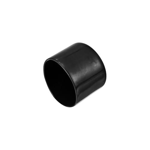 Image of uxcell 4pcs Rubber End Caps 1 7 /16 inch(37mm) ID Vinyl Round End Cap Cover Screw Thread Protectors Black, 30mm Height