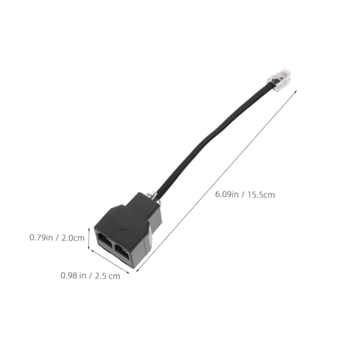 GOOHOCHY American Phone Line Adapter 4pcs Rj11 Splitter Detachable Rj14 Cable for Telephones