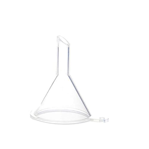 Ciieeo Small Clear Plastic Funnel for Perfume Essential Oil Filling Pouring End Spout for Cosmetic Containers Craft Projects Easy to Use