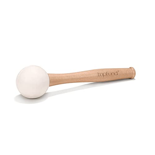 TOPFUND 12" Large Ball Head Rubber Mallet for Crystal Singing Bowls
