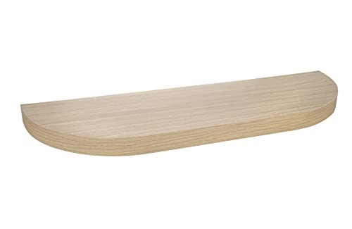 HERSIG - Estante Flotante Cantos Redondos | Diseño Madera Roble - 80 x 23,5 x 3,8 cm