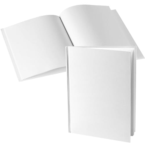 CoroRio 3 Packs White Hardcover Blank Books for Kids to Write Stories, 8.5x11 Blank Books for Students to Create Your Own Stories or DIY Drawing (24 Sheets/48 Pages, 3 Pack)