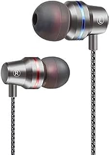 Earphones Wired In-Ear Headphones, Headphones for Android Phones, Samsung Wired Earbuds with Microphone Noise Isolating Headset Compatible with Samsung Android Tablets Laptops Computers (Silver)