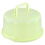 MUKLEI 26cm Portable Cake Carrier, 10 Inch Round Plastic Cake Carrier with Handle, Large Cake Transporter Storage Container Box for Cake, Desserts, Sandwiches - Image 3