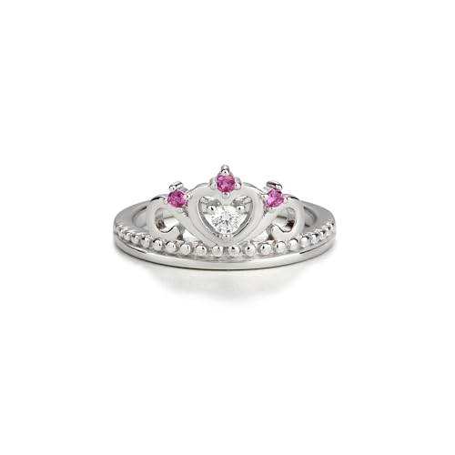 Precious Pieces Sterling Silver Princess Tiara Baby Ring for Little Girls and Toddlers