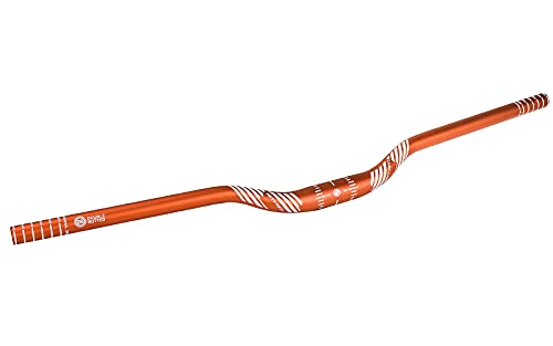 Image of FIFTY-FIFTY Mountain Bike Riser Handlebar, Aluminum Alloy MTB Handlebar, 31.8mm Diameter, 780mm Wide Bicycle Bar (Orange, 35mm Rise)
