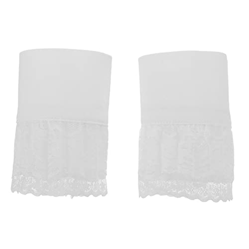 PRETYZOOM 1pair Lace False Sleeve Decorative Frilled Cuffs for Versatile Outfits Easy to Clean and Comfortable for Shirts and Sweaters Stylish Accessory for Any Occasion