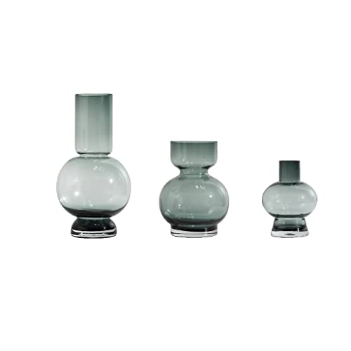 Vase transparent design de 16cm pour décoration magasin