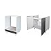 BelenusBerlenus Cf6Bg - Base Componibile Cucina Per Forno Ad Incasso, Da 60 Cm, Colore: Grigio Superbrillante & Ce8Bg - Mobile Basso Per Cucina Sotto Il Lavello, 80 Cm, Colore: Grigio Lucido