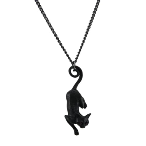 Collier Cat Sith Alchemy Gothic noir - Idée cadeau idéal pour passionné