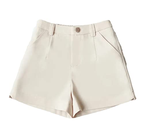 Short d'été pour femme coupe large ample et classique beige taille XL