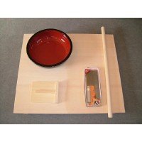 Amazon｜星野工業 本格そば打ち5点セット(徳用足付のし板・こね鉢