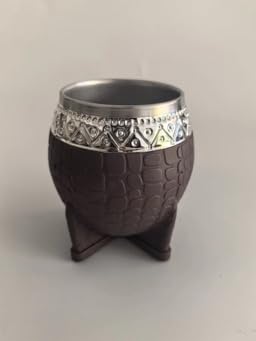 Mate Torpedo Argentino Kit Mate, Taza de te Imperial Acero Inoxidable, With Straw Tea Gourd Mug One Bombilla (Straw), Wrapped Handmade Leather Ideal for Gift and Travel (Brown) - Image 8