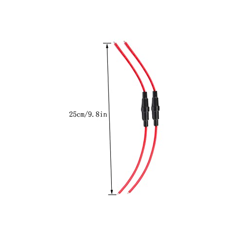 Kolacen Automotive Car Inline Screw Type 6X30Mm Agc Fuse Holder 16 Awg Wire (Pcak Of 10) #TOP5