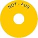Produktbild Aufkleber NOT-AUS-Schild gem. DIN 60204-1/ VDE 0113-1, Folie selbstkl. Außen-Ø: 80mm, Innen-Ø: 23mm (Maschinenkennzeichnung, Hauptschalter) praxisbewährt, wetterfest