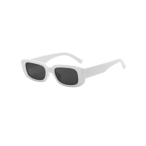 LUJAUXV Rectangle Sunglasses for Women Men,Retro Fahion Narrow Square Sunglasses 90s Vintage Y2K Glasses UV 400