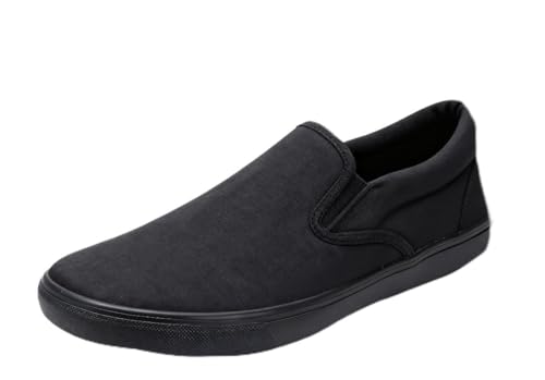 WHITIN Men's Barefoot Shoes Loafer Flats Charcoal Black