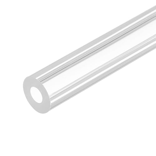 QUARKZMAN PVC Transparent Rohr, Innendurchmesser 8mm Durchmesser 18mm LÄNGE 305mm Acryl Kunststoffrohr für Lampenbau, Stehlampen, Möbel