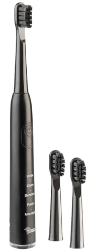 newgen medicals Akku Zahnbürste: Elektrische USB-Akku-Schallzahnbürste, 40.000 Hz, 5 Modi, Timer, IPX7 (Elektrische Zahnbürste, Reisezahnbürste, Zahn)