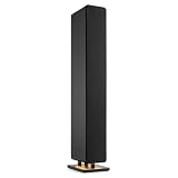 Audizio Arco - Altoparlante da pavimento attivo, Bluetooth 5.4 e DAB Radio, 160 Watt, HiFi e sistema audio home cinema, luce ambientale, USB, AUX, Optical, telecomando - nero