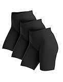 Short de cyclisme confortable pour femme : notre short de cyclisme pour femme en lot pratique de 3 en noir ou beige peut être porté parfaitement et agréablement comme couche courte et opaque sous une robe ou une jupe ou tout simplement comme short confortable sur vos sous-vêtements. N'ayez plus peur que vos sous-vêtements soient visibles lorsque la robe doit remonter, nos shorts de cyclisme vous aideront
