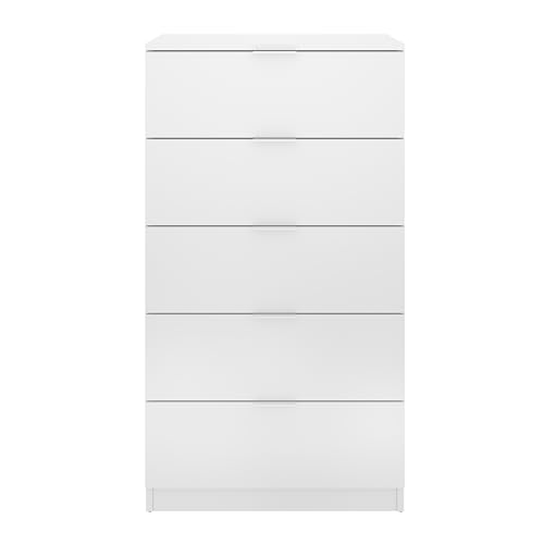 Xifonier de cinco cajones blanco de 109.7x61.5x39 cm 6