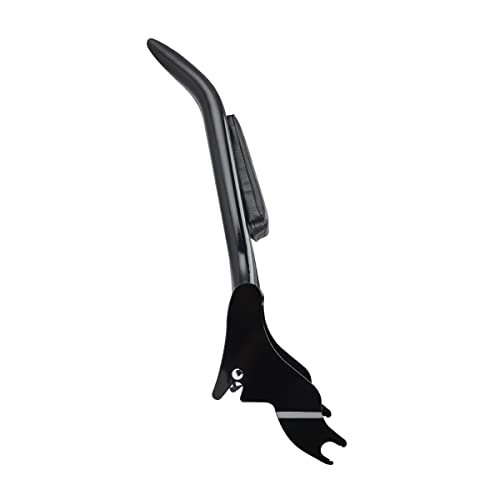 One-Piece Black Sissy Bar, Detachable Passenger Backrest Rear Pad Compatible With Harley Cvo Road Glide Street Touring Road King 2009-2021 （18 Inches） #TOP4