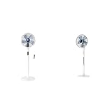 Rowenta VU5870 Standventilator Turbo Silence Extreme+ | Fernbedienung | 5 Geschwindigkeiten & VU5840 Turbo Silence Extreme+ Standventilator | mit 4 Geschwindigkeiten | automatische Oszillation Weiß