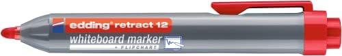 edding 12 Retract beyaz yazı tahtası kalemi - kırmızı - 1 kalem - yuvarlak uç 1,5-3 mm - Görsel 2