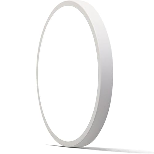 AIRUI Rond LED Plafond Contemporain Super Mince Lampadaire Blanc Monture à Chasse d'eau éclairage Au Plafond pour Salle De Bain Couloir Entrée Hall(40cm/15.8in,Cool White, 6000K)