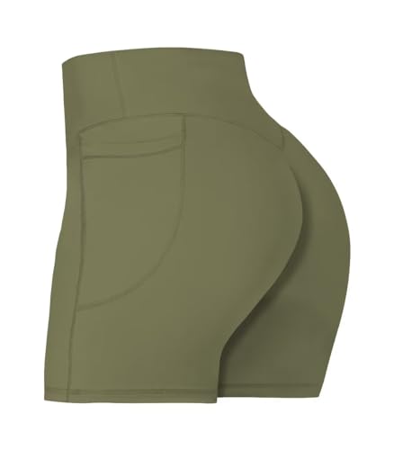 Short de motard femme avec poche Sunzel cycliste taille haute olive XL