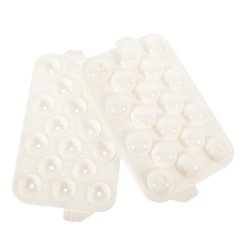 KICHOUSE Cubitos de Hielo Redonda con Cubierta Extraíble para Bolas de Hielo para Bebidas Cócteles y Repostería para Gelatina y Pasteles