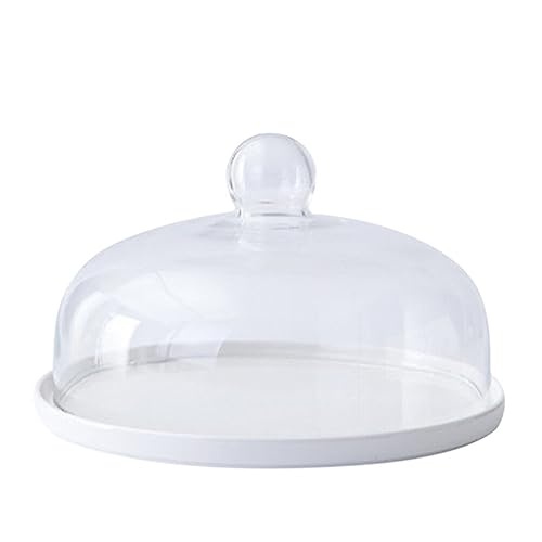 Mini soporte para tartas y bandeja de presentación con tapa, elegante exhibición de postres para fiestas, bodas y eventos, perfecto para servir pasteles, pasteles y golosinas