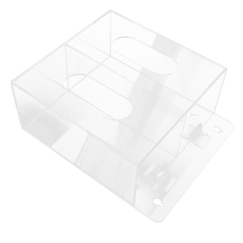 VILLFUL Glove Storage Box Facemask Face Masks Glove Dispenser Wall Mount Wall Gloves Holder Wall Gloves Dispenser Wall Mask Dispenser Mask Organizer Glove Holder for Wall Mount Acrylic