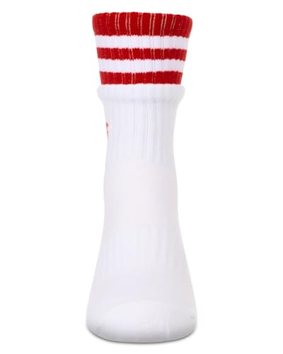 MeMoi Girl's Sport Rib Heart Crew Socks3