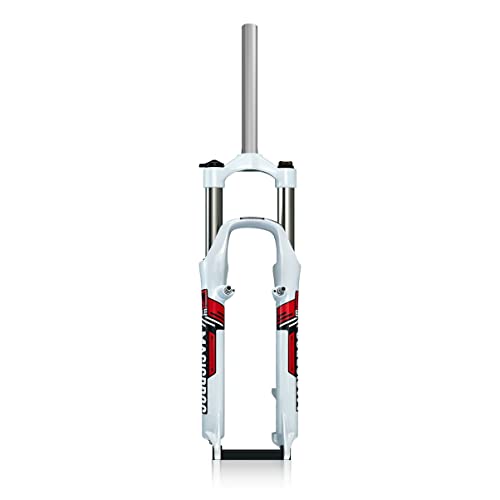 Horquilla de Suspensión para Bicicleta de 26 Pulgadas 100 mm de Recorrido Horquilla Delantera de Aleación de Aluminio con Tubo Recto de 1 1/8' Horquilla Mecánica Qr de 9 mm para Freno de Disco/V (Bl