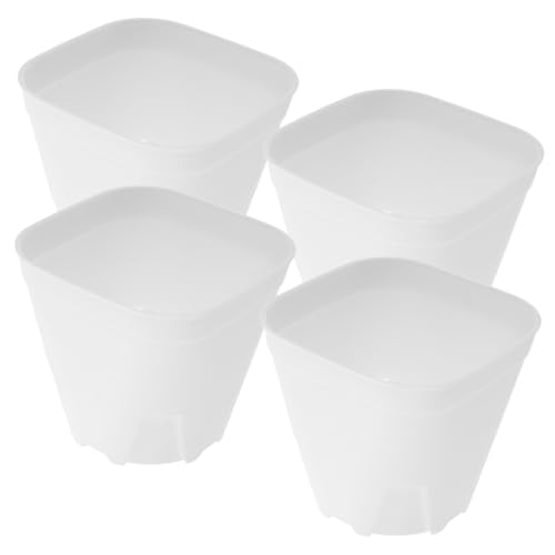 Happyyami 10 Piezas Maceta Cuadrada Control de raíces Planta macetas de orquídeas casa contenedor celador Jardin suculentas macetas de plastico Maceta de vivero de jardín el plastico