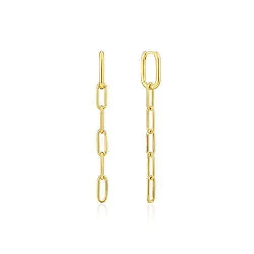 40mm Länge Büroklammer Kette Tropfen Ohrringe Für Frauen Piercing Ohrringe Schmuck Pendientes