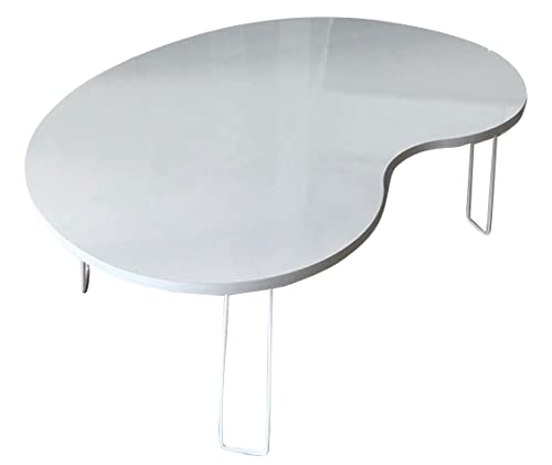 KIDNY BEANS ビーンズテーブル 折りたたみ ホワイト おしゃれ テーブル 韓国インテリア キドニー (Lサイズ)