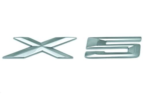 BMW Genuine X5 Letter Insignia Emblem Decal for X5 E53 E70 E70N 3.0i 4.4i 4.6is for X5 3.0i X5 3.0si X5 3.5d X5 35dX X5 35iX X5 4.4i X5 4.6is X5 4.8i X5 4.8is X5 50iX X5 M