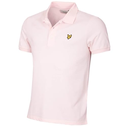 Lyle & Scott Mens Plain Polo Shirt - Light Pink - M