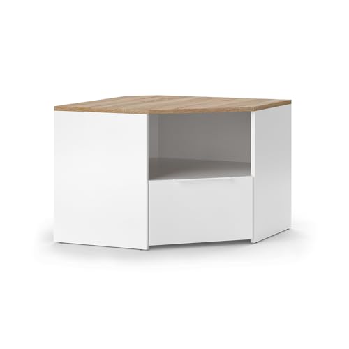 Vicco Lowboard Wido, Weiß/Sonoma, 68 x 50 cm