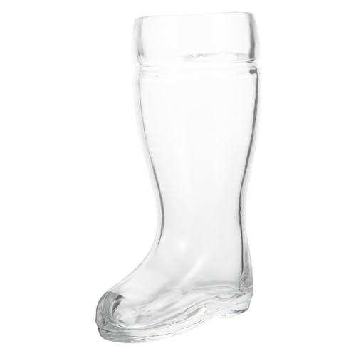 Ipetboom Copa de Transparente con Diseño de Bota Vaso para Cerveza y Vino para Bares Discotecas y Reuniones Sociales