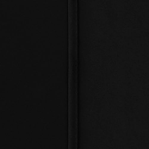 Image of 100% True Blackout Window Curtains 5 Feet, Set of 1 Panels | 300 GSM Heavy Room Darkening Polyester Cloth for Bedroom & Living Room | Thermal Insulated Heat & Noise Reducing (60x47 Inch, Black) | 100% Room Darkening Thermal Insulated Heat & Noise Reducing Curtains 5 feet long
