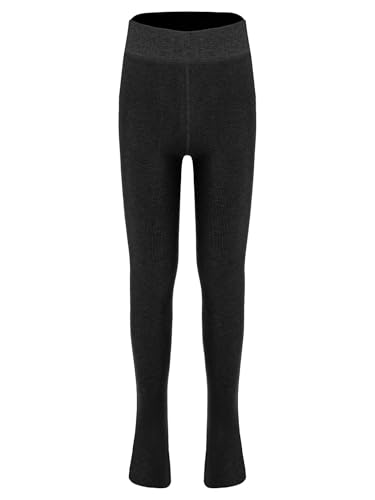 Girls Kids Cotton Fleece-Lined Pantyhose Winter Warm Tights Ribbed Stockings Footed Pants Stretchy Leggings2