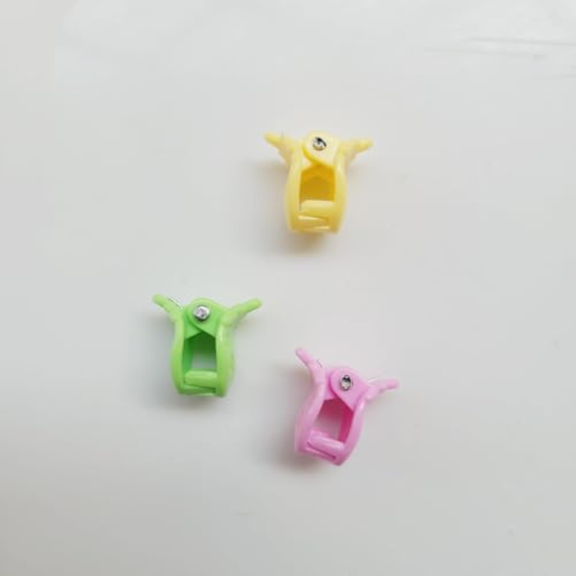Strawberry-Shaped Hair Clips Set for Girls, 10 Pastel Mini Claws