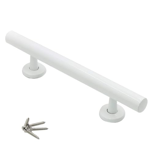 Poignée de porte ronde bois inox bouton tirage coulissante magasin 300 mm