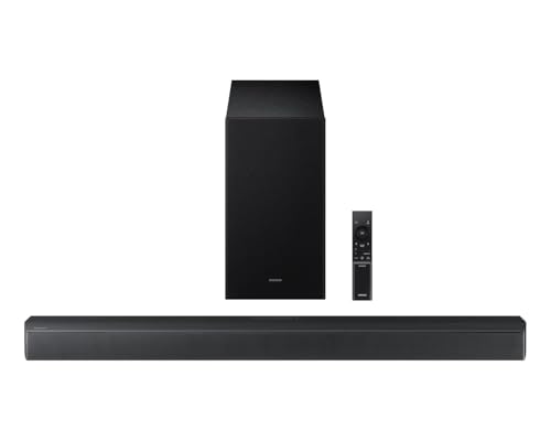 Samsung B-Series Soundbar for Smart TV HW B650F, 3.1 ch DTS Virtual: X - Black, Q-Symphony, Voice Enhance Mode, Wireless Surround Sound